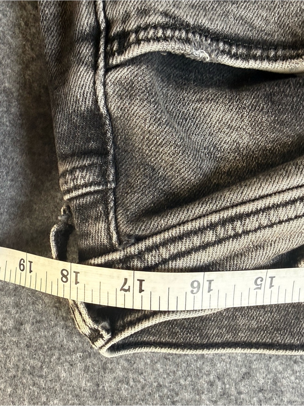Pilcro Distressed Gray Wash Straight Leg Jeans Size 30 Grunge Y2K Streetwear - Picture 6 of 11
